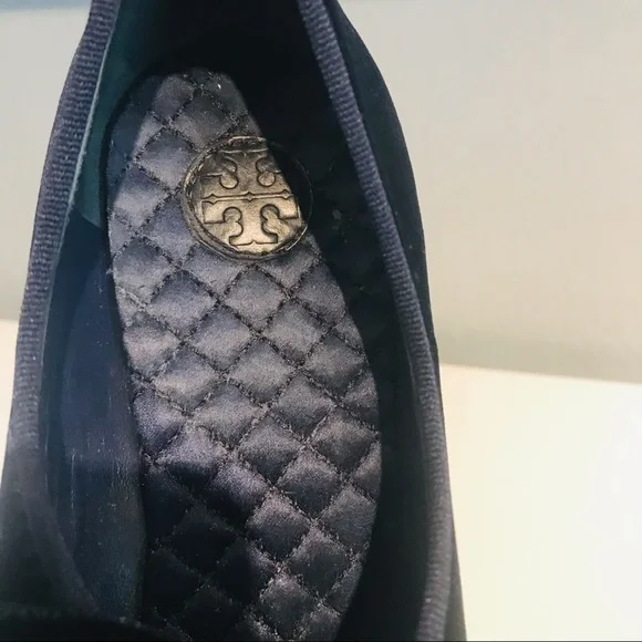 Tory Burch Clara blue velvet pointed flat shoes 8M - Picture 8 of 11